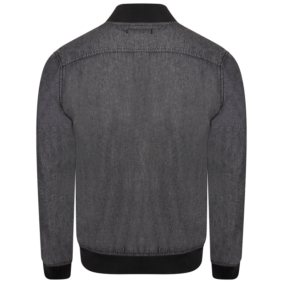 REGULAR FIT BOMBER JACKET - GREY - JMOJO - Men's Bomber Jackets