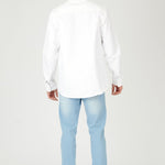REGULAR FIT RIPPED DENIM SHIRT - WHITE - JMOJO - Men's Denim Shirts