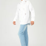REGULAR FIT RIPPED DENIM SHIRT - WHITE - JMOJO - Men's Denim Shirts