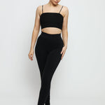 Rhea Fitted Deep Waistband Legging – Black - JMOJO - Women's Athleisure Leggings