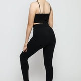 Rhea Fitted Deep Waistband Legging – Black - JMOJO - Women's Athleisure Leggings