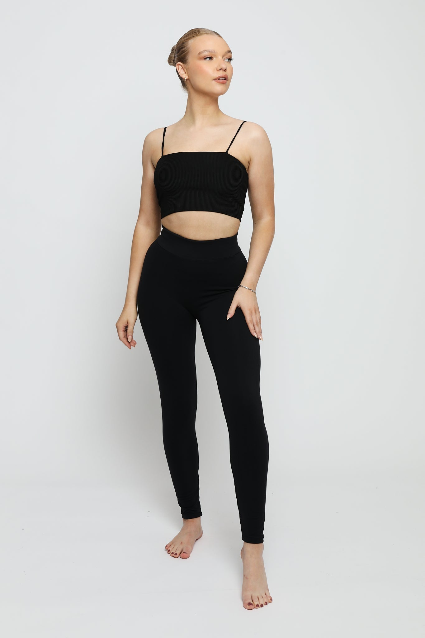 Rhea Fitted Deep Waistband Legging – Black - JMOJO - Women's Athleisure Leggings