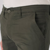 RYDELL Slim Fit Stretch Chino Pants - Dark Olive - JMOJO - Men's Chino Trousers