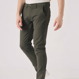 RYDELL Slim Fit Stretch Chino Pants - Dark Olive - JMOJO - Men's Chino Trousers