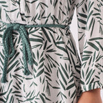 SKATER FLUTER DRESS WITH BELT TIE - GREEN - JMOJO - Women's Dresses