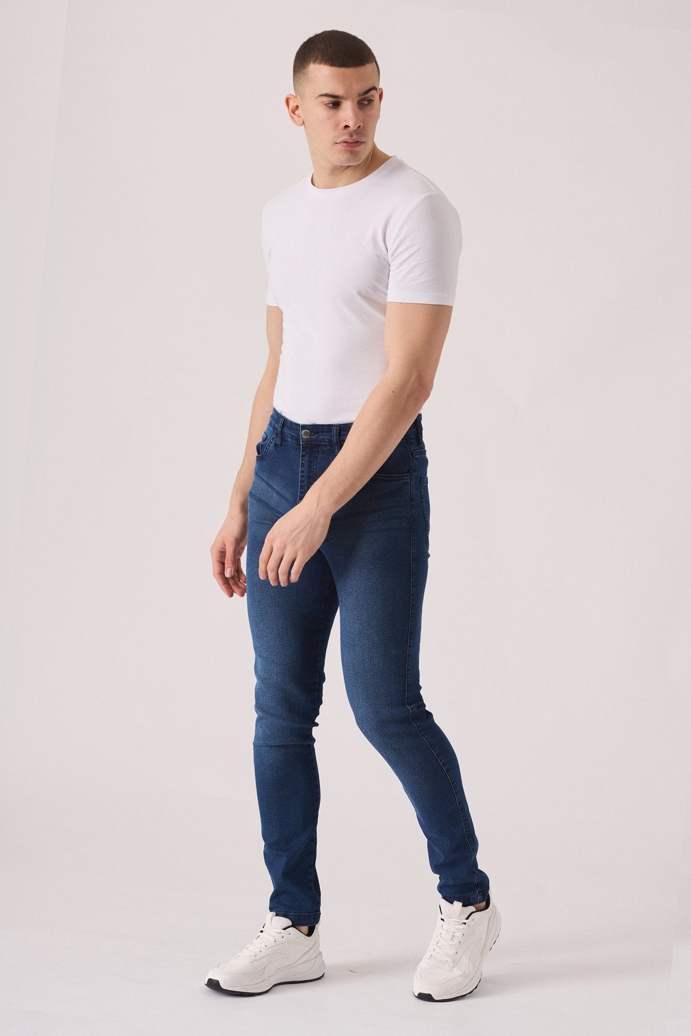 SKINNY FIT JEANS - DARK BLUE - JMOJO - Men's Skinny Jeans