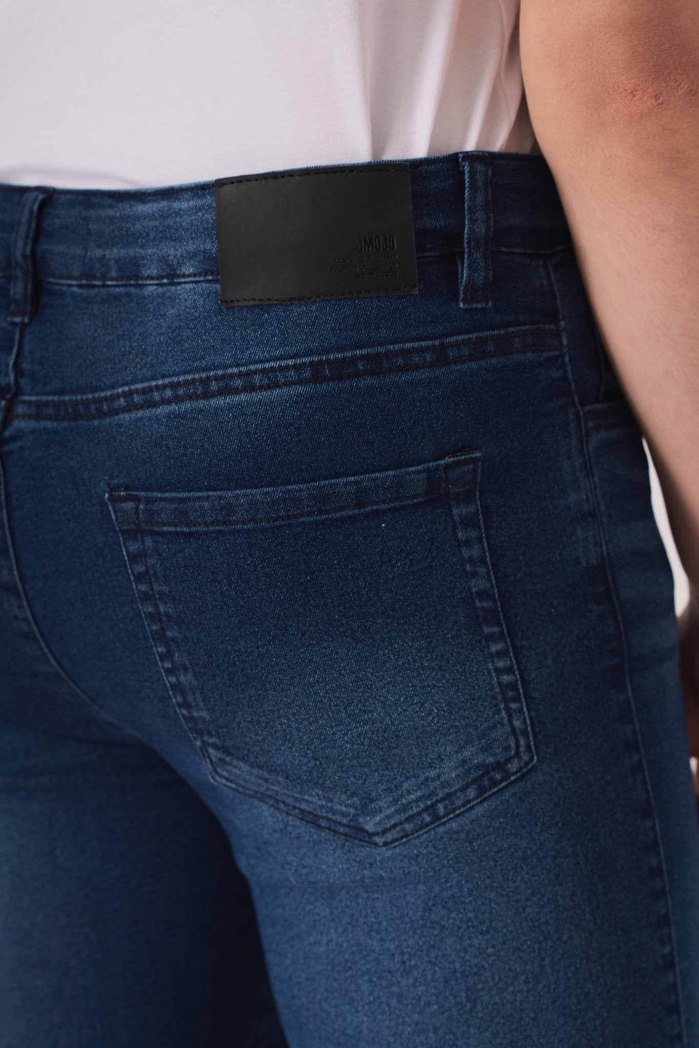 SKINNY FIT JEANS - DARK BLUE - JMOJO - Men's Skinny Jeans