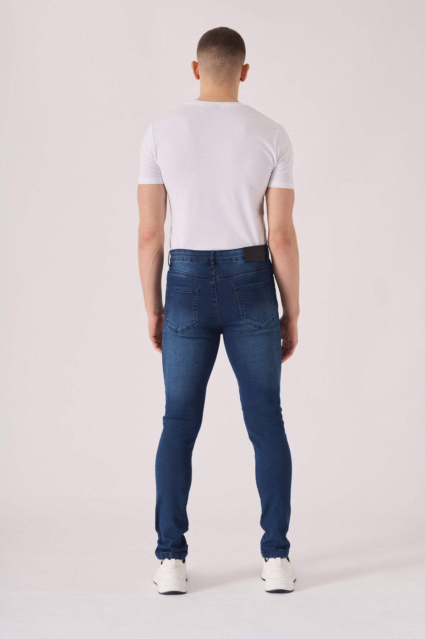 SKINNY FIT JEANS - DARK BLUE - JMOJO - Men's Skinny Jeans