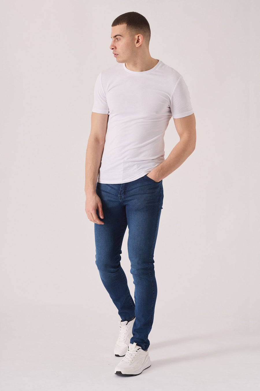 SKINNY FIT JEANS - DARK BLUE - JMOJO - Men's Skinny Jeans