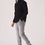 SLIM FIT DENIM SHIRT - BLACK - JMOJO - Men's Denim Shirts