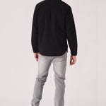 SLIM FIT DENIM SHIRT - BLACK - JMOJO - Men's Denim Shirts