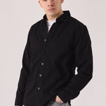 SLIM FIT DENIM SHIRT - BLACK - JMOJO - Men's Denim Shirts