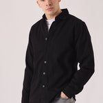 SLIM FIT DENIM SHIRT - BLACK - JMOJO - Men's Denim Shirts