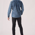 SLIM FIT DENIM SHIRT - BLUE ACID WASH - JMOJO - Men's Denim Shirts