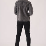 SLIM FIT DENIM SHIRT - GREY ACID WASH - JMOJO - Men's Denim Shirts