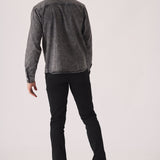 SLIM FIT DENIM SHIRT - GREY ACID WASH - JMOJO - Men's Denim Shirts