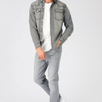 SLIM FIT DENIM SHIRT - GREY WASH - JMOJO - Men's Denim Shirts