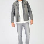 SLIM FIT DENIM SHIRT - GREY WASH - JMOJO - Men's Denim Shirts