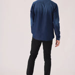 SLIM FIT DENIM SHIRT - INDIGO BLUE WASH - JMOJO - Men's Denim Shirts
