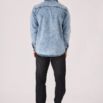 SLIM FIT DENIM SHIRT - LIGHT BLUE ACID WASH - JMOJO - Men's Denim Shirts