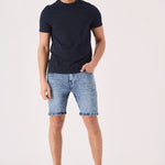 SLIM FIT DENIM SHORTS - BLUE ACID WASH - JMOJO - Men's Denim Shorts