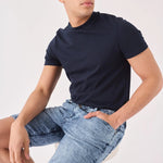SLIM FIT DENIM SHORTS - BLUE ACID WASH - JMOJO - Men's Denim Shorts