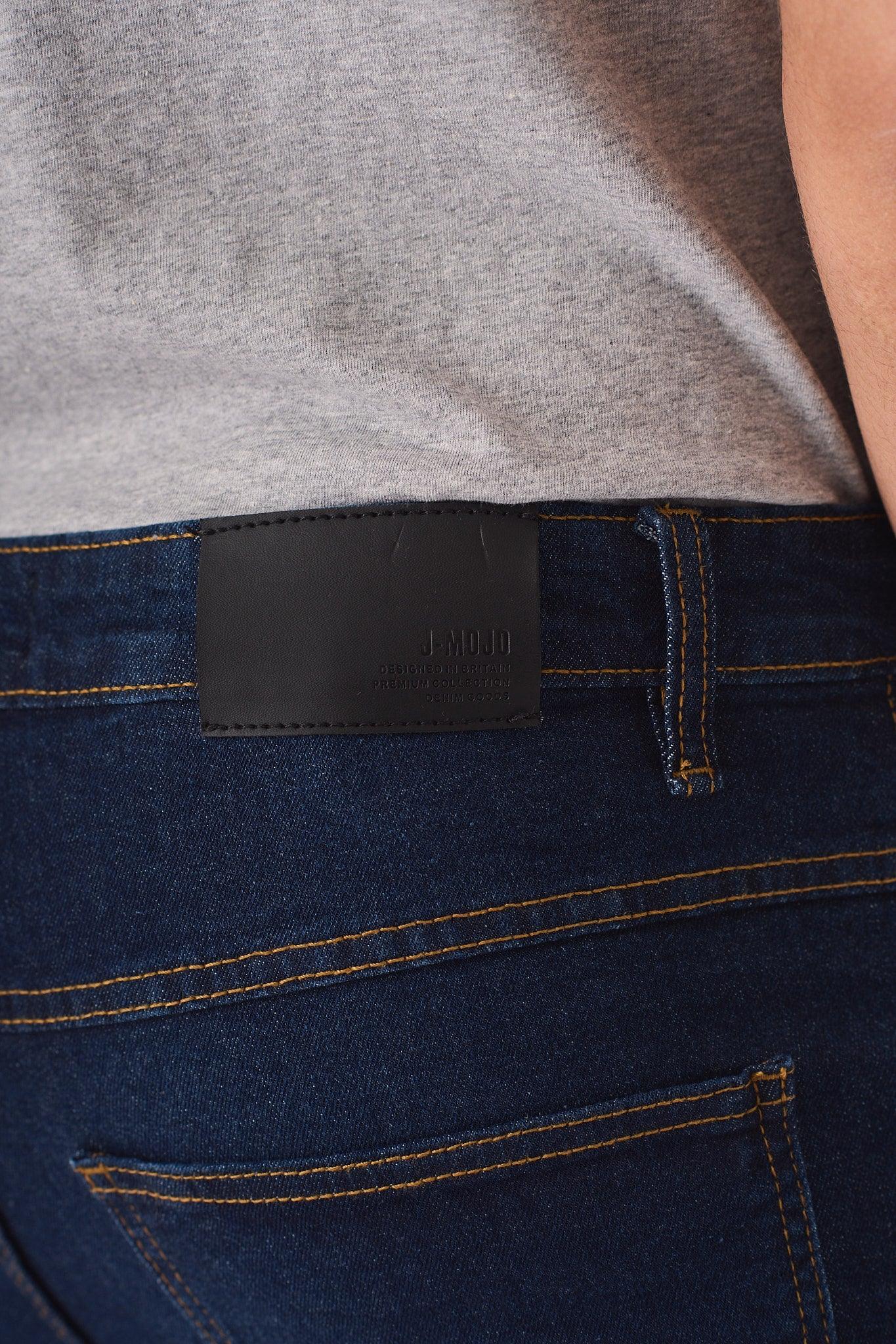 SLIM FIT DENIM SHORTS - INDIGO BLUE - JMOJO - Men's Denim Shorts