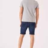 SLIM FIT DENIM SHORTS - INDIGO BLUE - JMOJO - Men's Denim Shorts