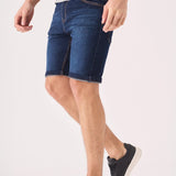 SLIM FIT DENIM SHORTS - INDIGO BLUE - JMOJO - Men's Denim Shorts