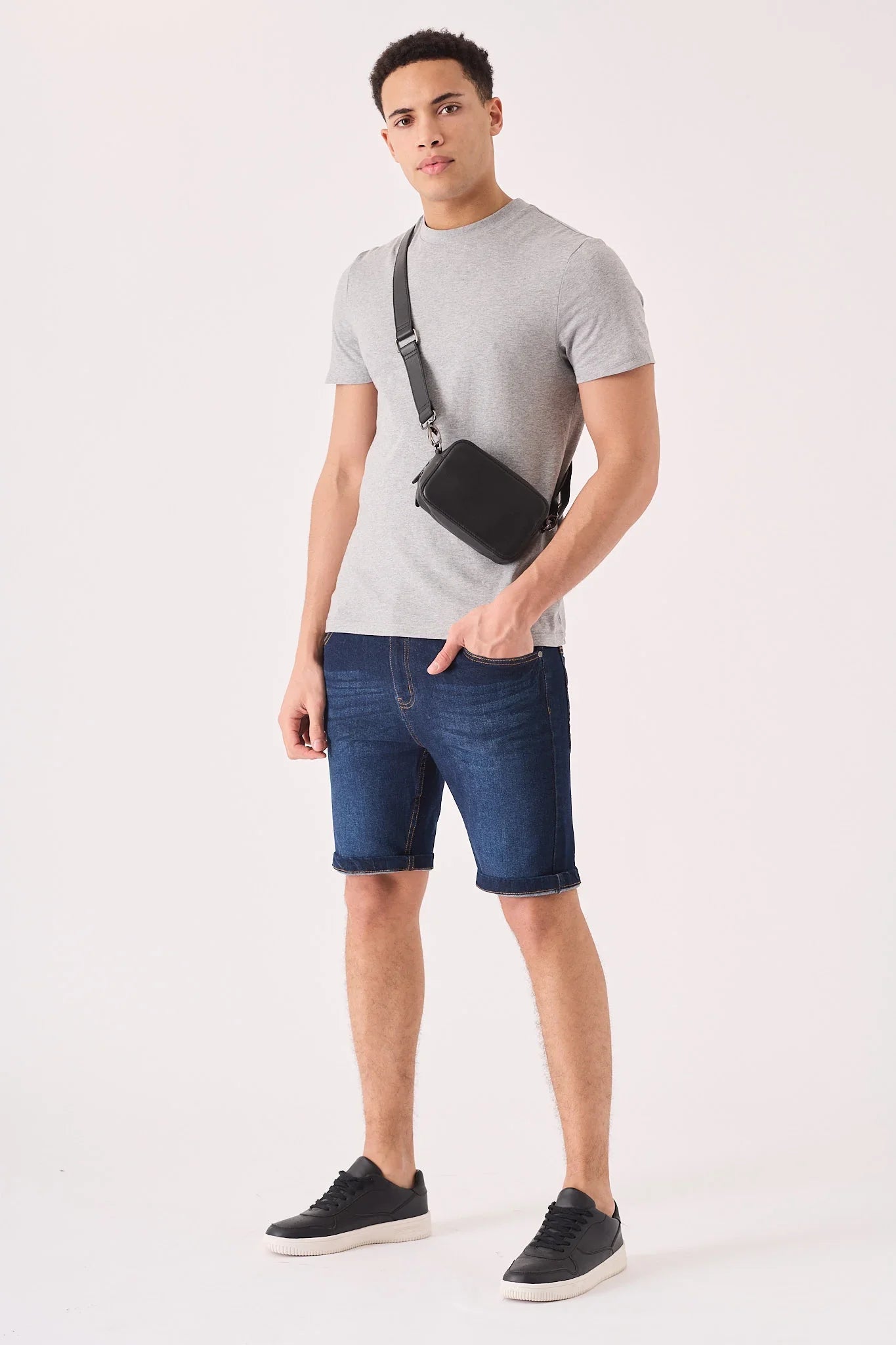 SLIM FIT DENIM SHORTS - INDIGO BLUE - JMOJO - Men's Denim Shorts
