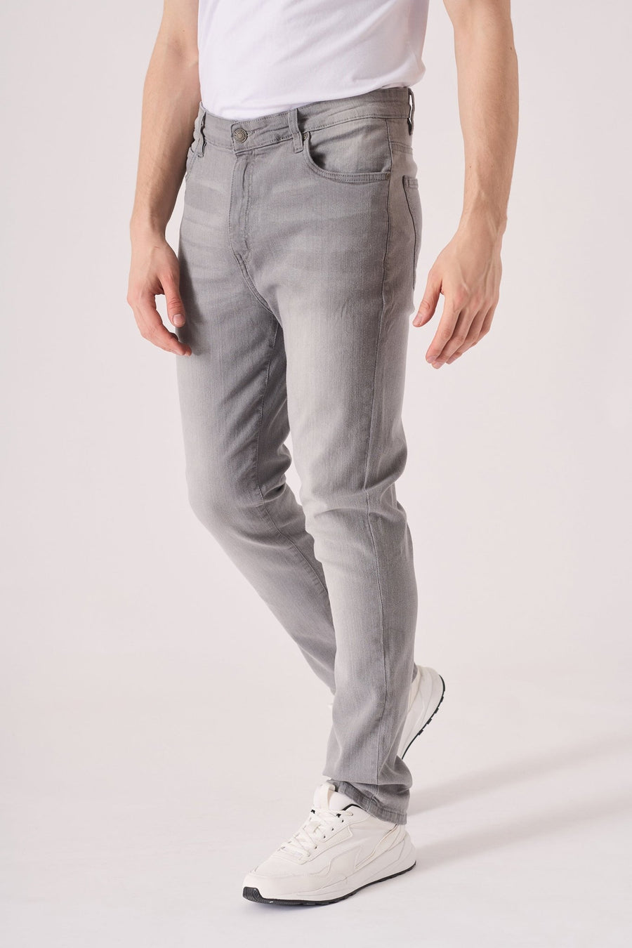 SLIM FIT JEANS - GREY - JMOJO - Men's Skinny Jeans