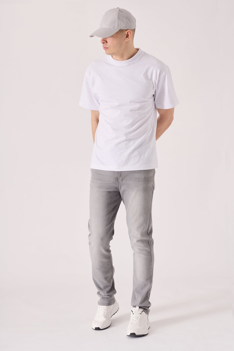 SLIM FIT JEANS - GREY - JMOJO - Men's Skinny Jeans