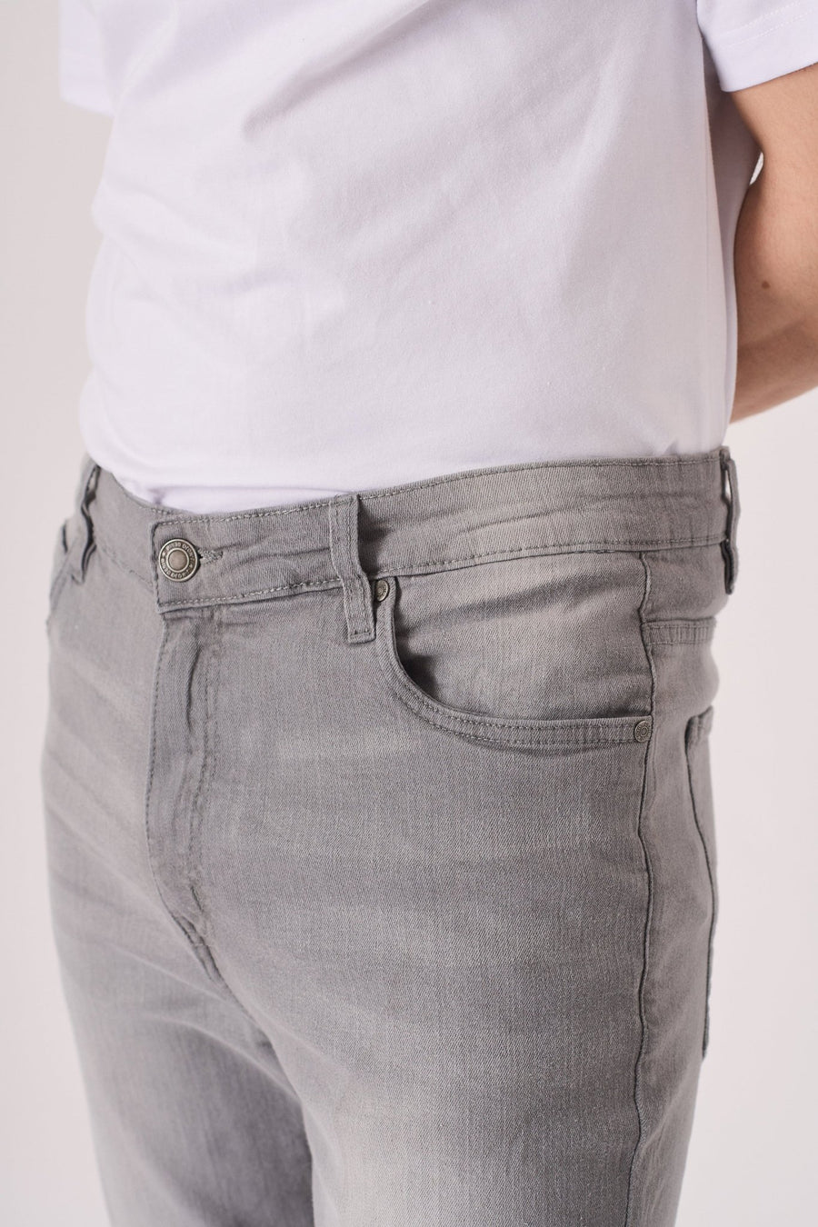 SLIM FIT JEANS - GREY - JMOJO - Men's Skinny Jeans