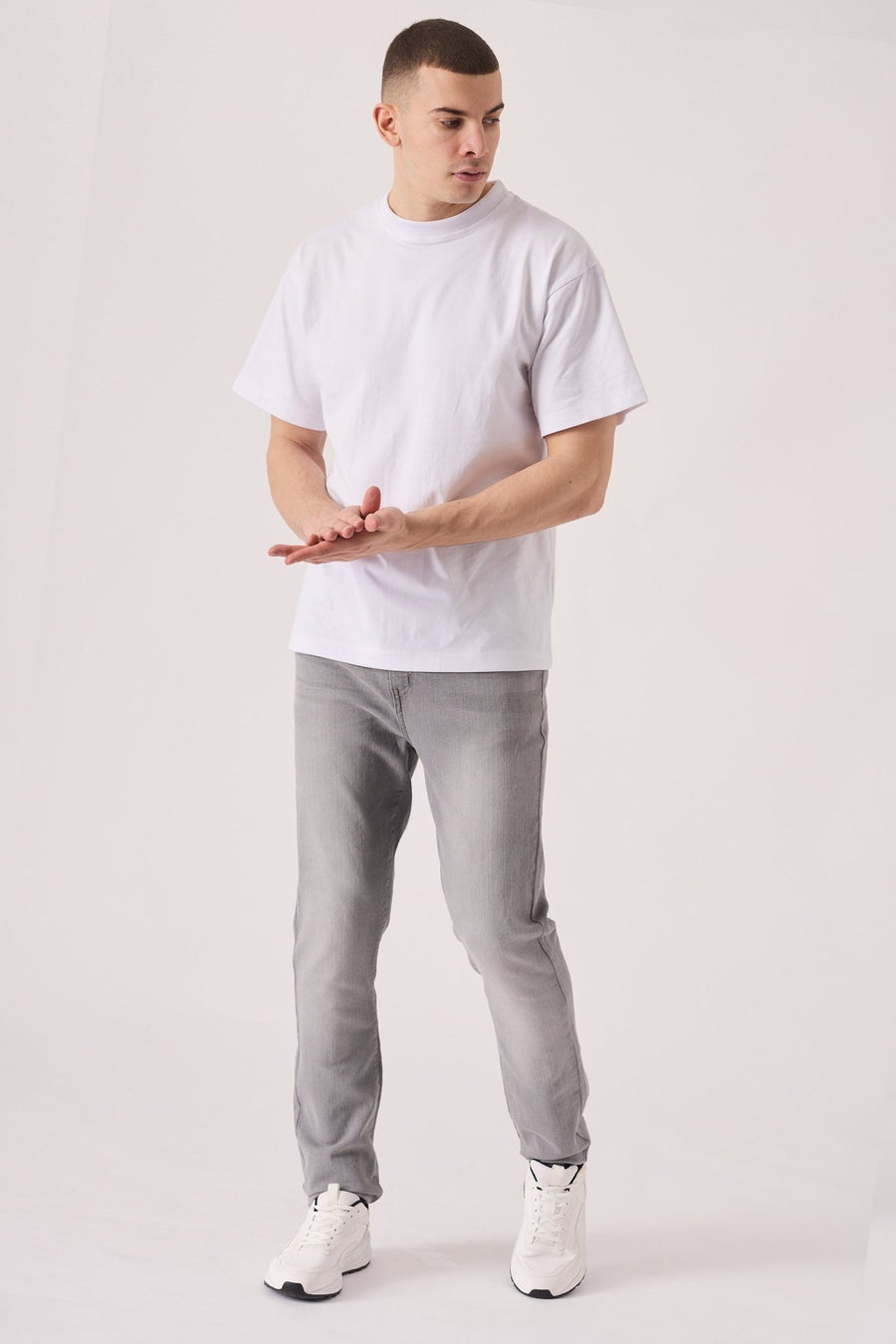 SLIM FIT JEANS - GREY - JMOJO - Men's Skinny Jeans