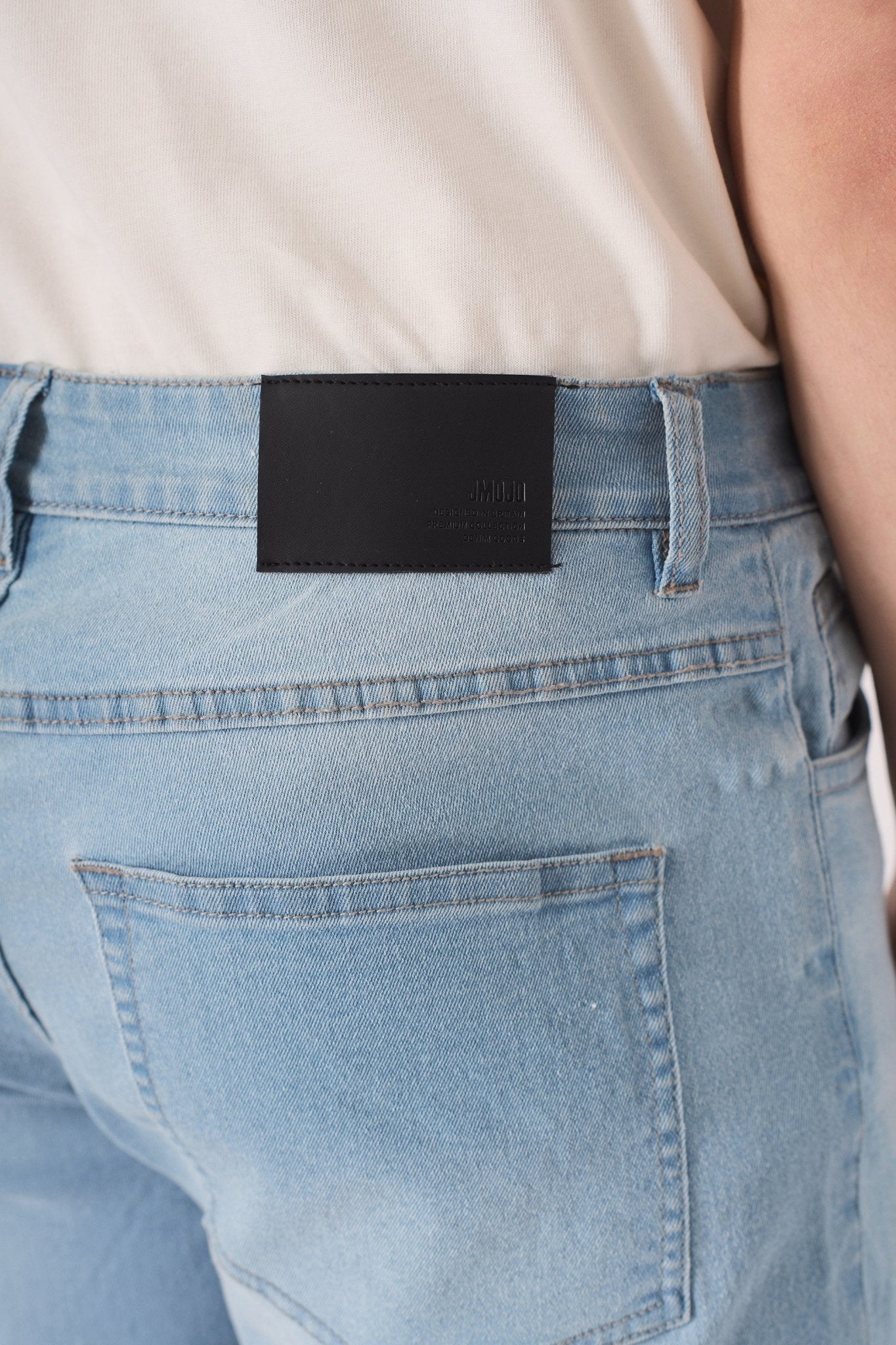 SLIM FIT STRETCH JEANS - LIGHT BLUE - JMOJO - Men's Skinny Jeans