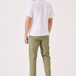 SLIM STRETCH CARGO TROUSERS - OLIVE GREEN - JMOJO - Men's Cargo Trouser