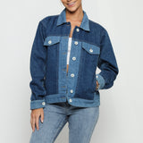 Stone Oversized Denim Jacket – Mid Blue - JMOJO - Women's Oversize denim Jacket