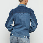 Stone Oversized Denim Jacket – Mid Blue - JMOJO - Women's Oversize denim Jacket