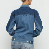 Stone Oversized Denim Jacket – Mid Blue - JMOJO - Women's Oversize denim Jacket