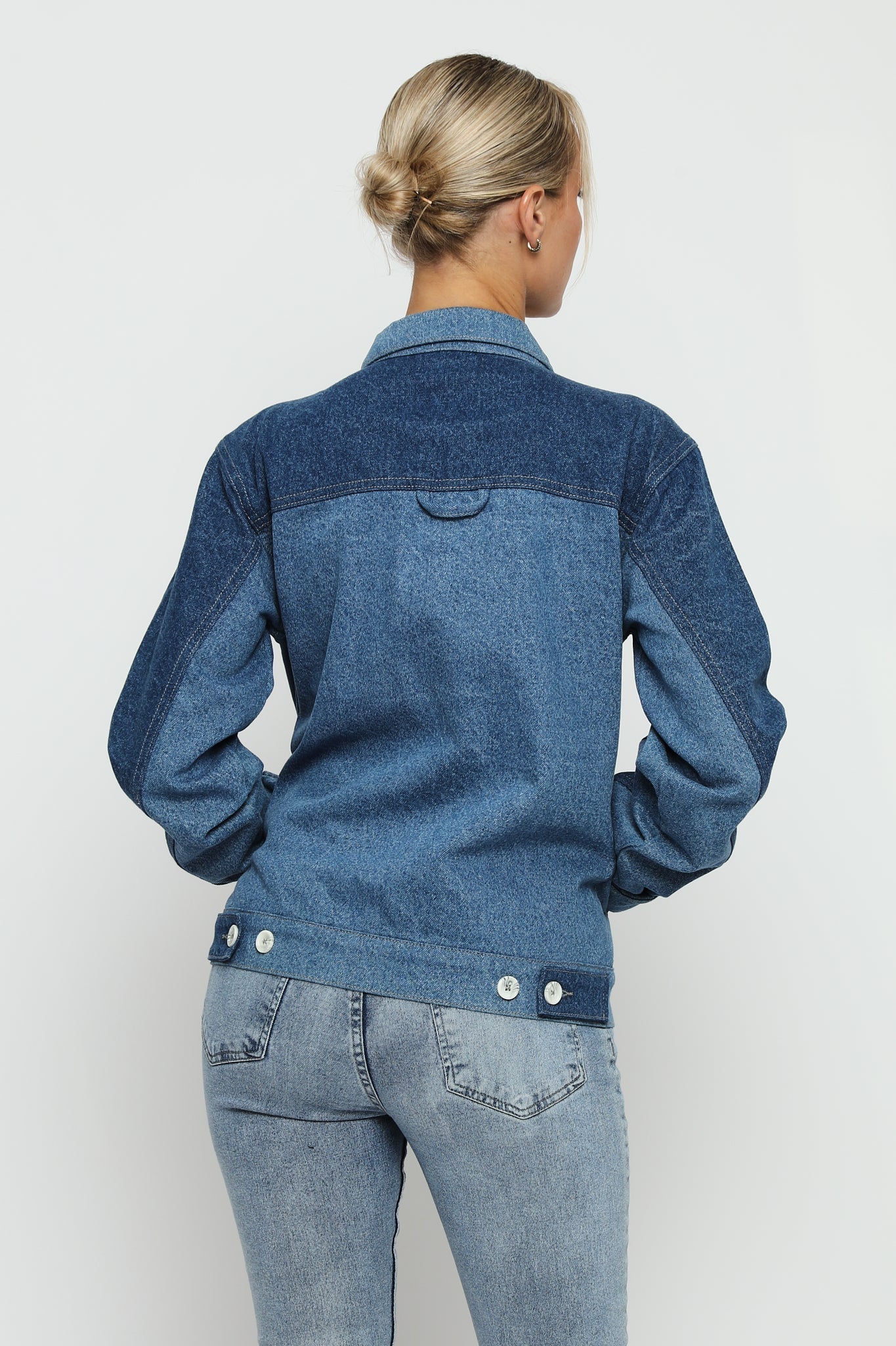 Stone Oversized Denim Jacket – Mid Blue - JMOJO - Women's Oversize denim Jacket