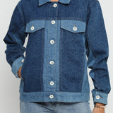 Stone Oversized Denim Jacket – Mid Blue - JMOJO - Women's Oversize denim Jacket