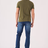 STRAIGHT LEG JEANS - MID BLUE - JMOJO - Men's Straight Leg Jeans