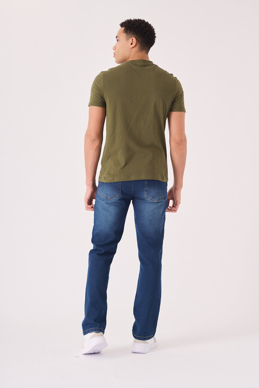 STRAIGHT LEG JEANS - MID BLUE - JMOJO - Men's Straight Leg Jeans