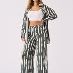 STRAIGHT RELAX FIT TROUSERS - GREEN - JMOJO - Women's Straight Leg Trousers
