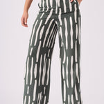 STRAIGHT RELAX FIT TROUSERS - GREEN - JMOJO - Women's Straight Leg Trousers