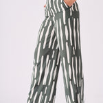 STRAIGHT RELAX FIT TROUSERS - GREEN - JMOJO - Women's Straight Leg Trousers