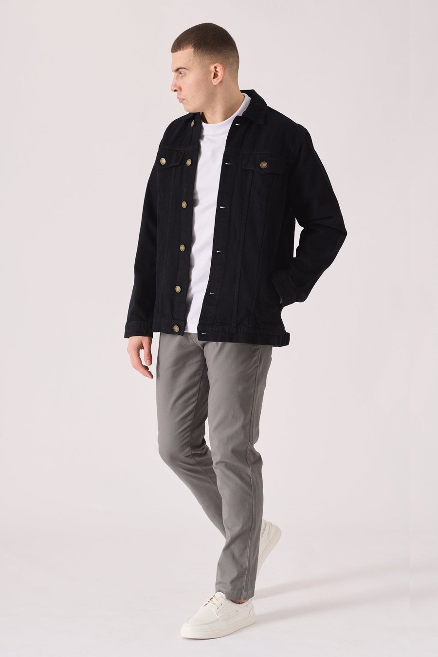 WESTERN DENIM JACKET - BLACK - JMOJO - Men's Denim Jackets