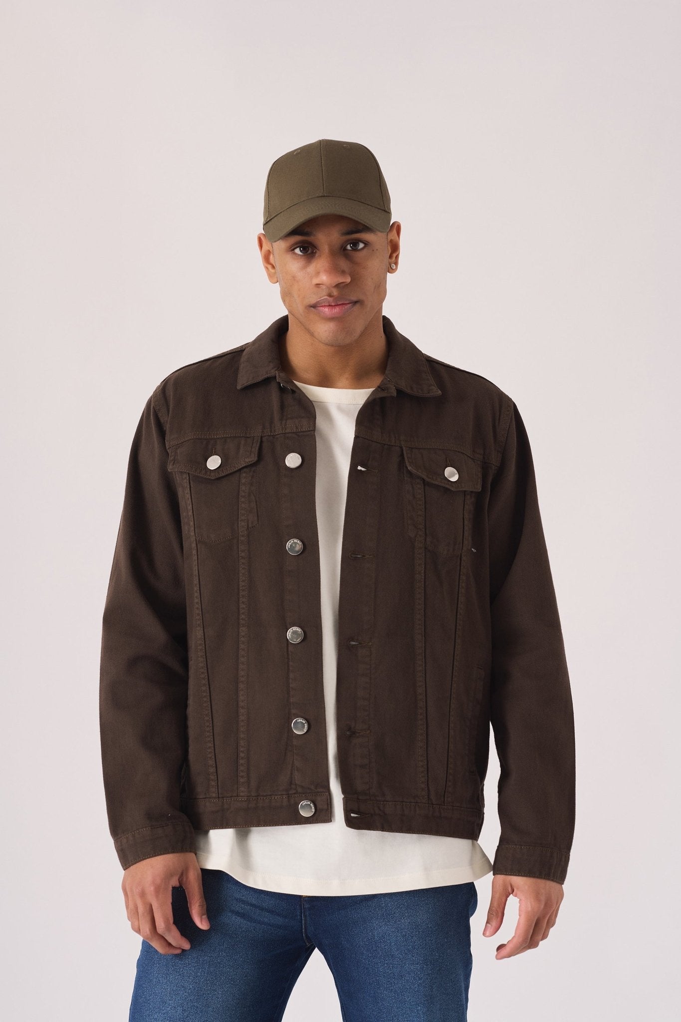 WESTERN DENIM JACKET - BROWN - JMOJO - Men's Denim Jackets