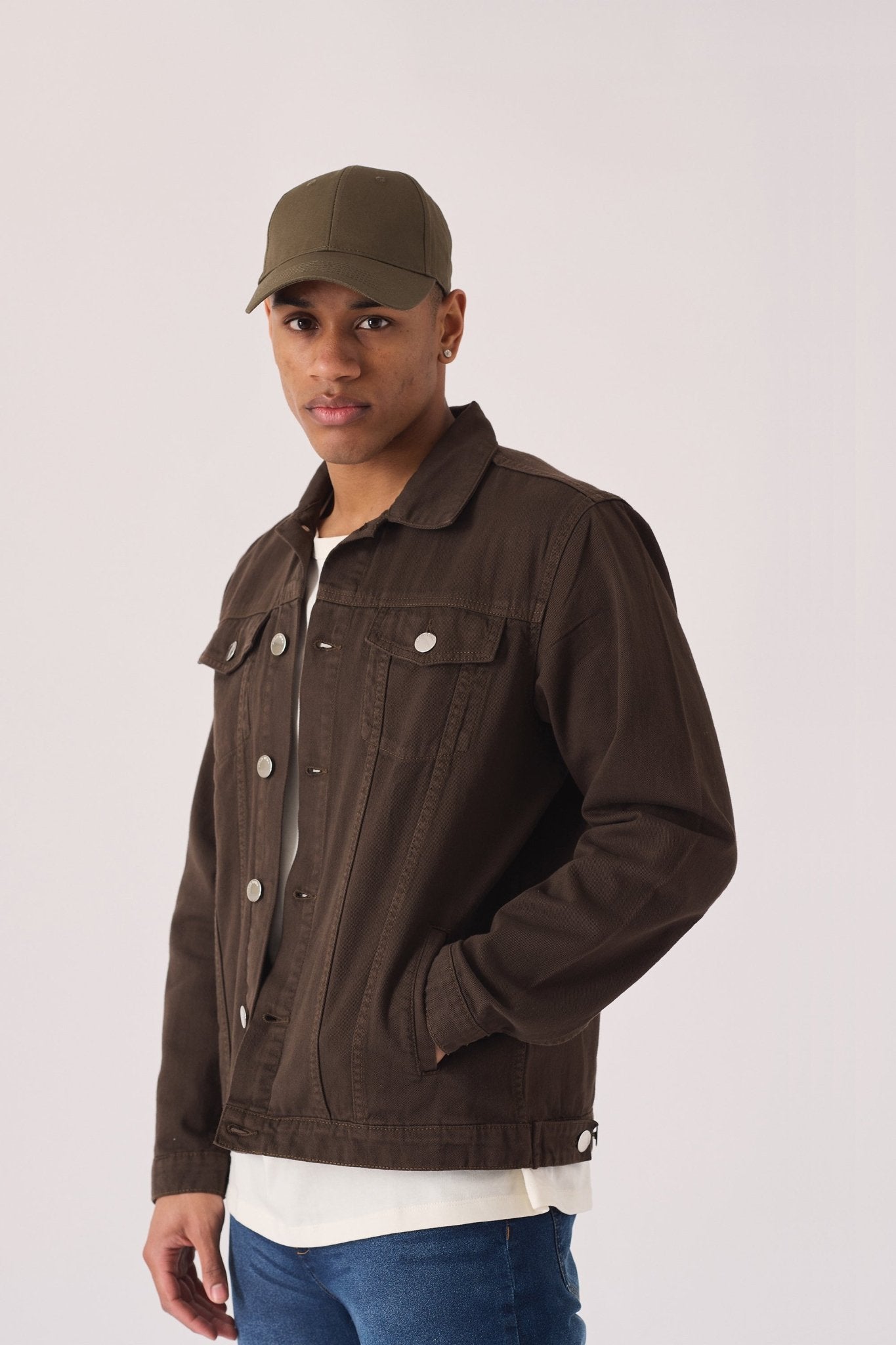 WESTERN DENIM JACKET - BROWN - JMOJO - Men's Denim Jackets