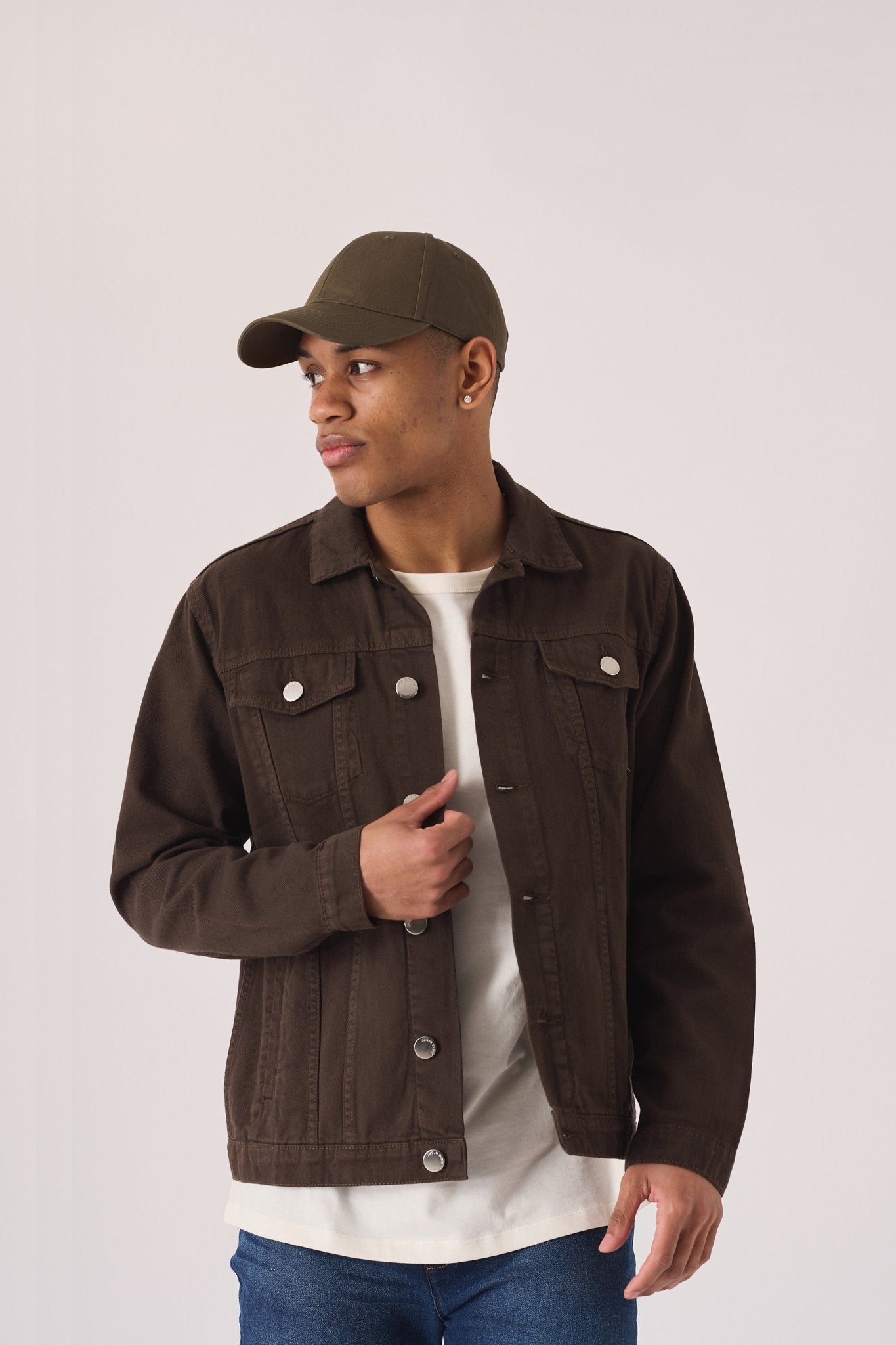 WESTERN DENIM JACKET - BROWN - JMOJO - Men's Denim Jackets